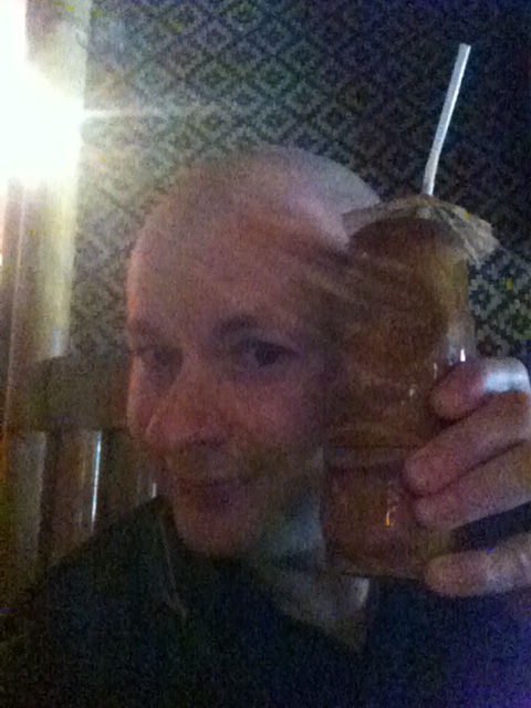 Ray with Tiki Mug at Tiki Lounge Pittsburgh