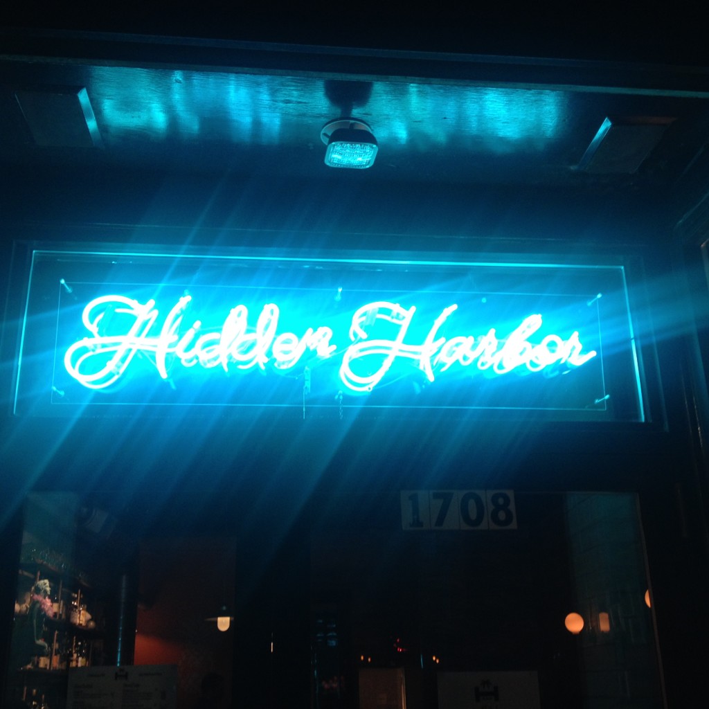 Neon Hidden Harbor Sign