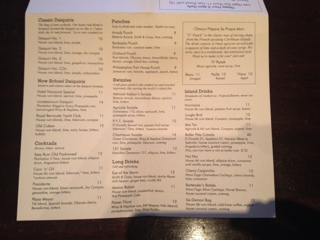 Rumba Menu