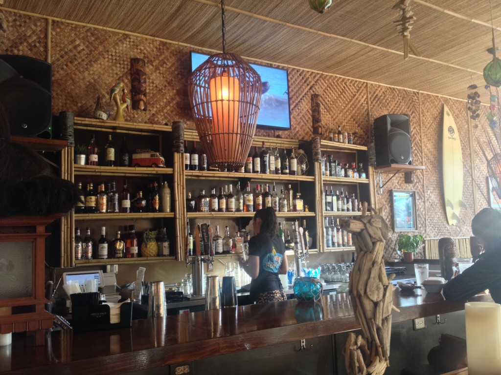 The bar at No Bones Beach Club