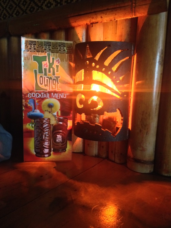 Tiki Lounge Menu with Tiki Light