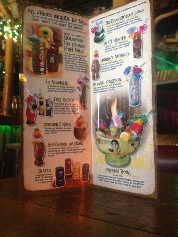 Tiki Lounge Menu