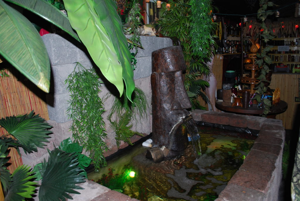 Water fountain at Monkey Skull Voodoo Lounge