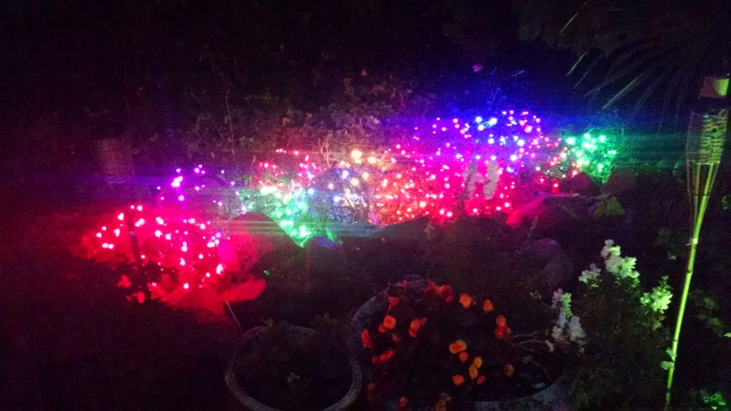 Balls that light up at night at the Moon Lagoon