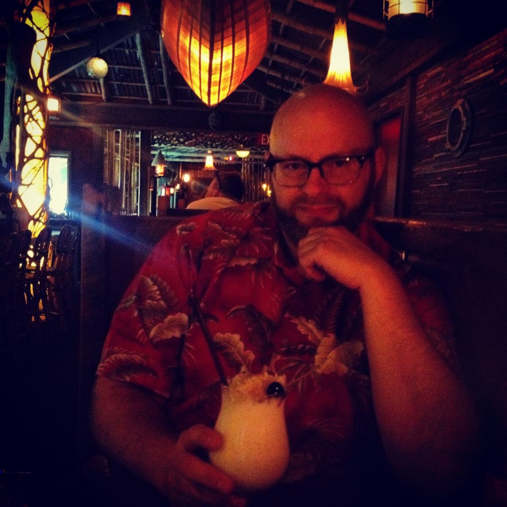 Ray with a Pina Colada at North Shore Lagoon