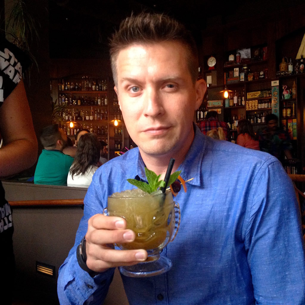 Chris enjoying a Mai Tai Fighter