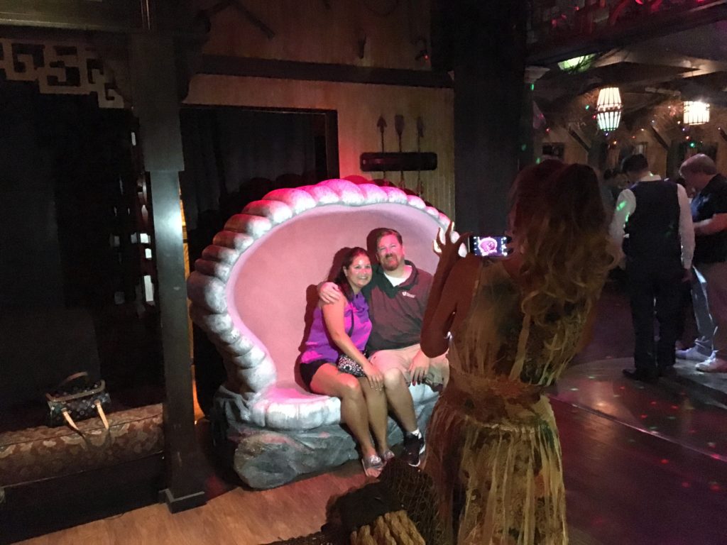 Tonia taking Stephanie and Doug's picture in the giant clam