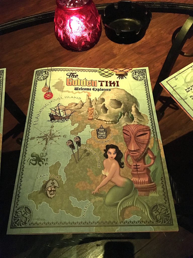 The Golden Tiki menu