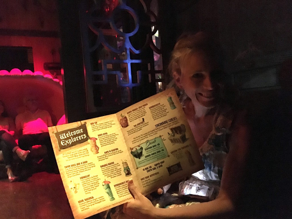 Tonia with The Golden Tiki Menu