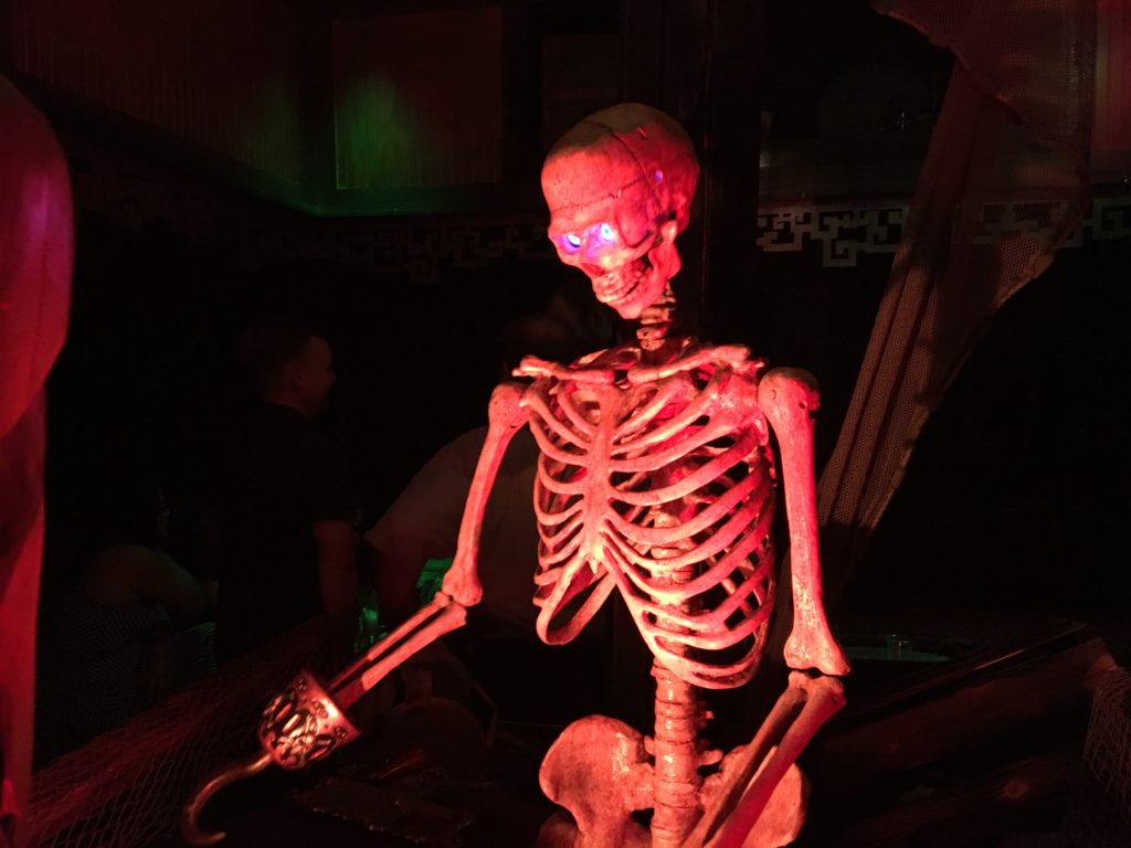 Talking Skeleton at The Golden Tiki