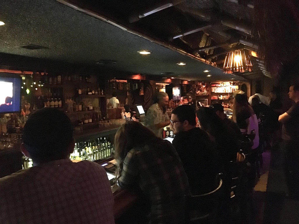 The bar at Frankie's Tiki Room