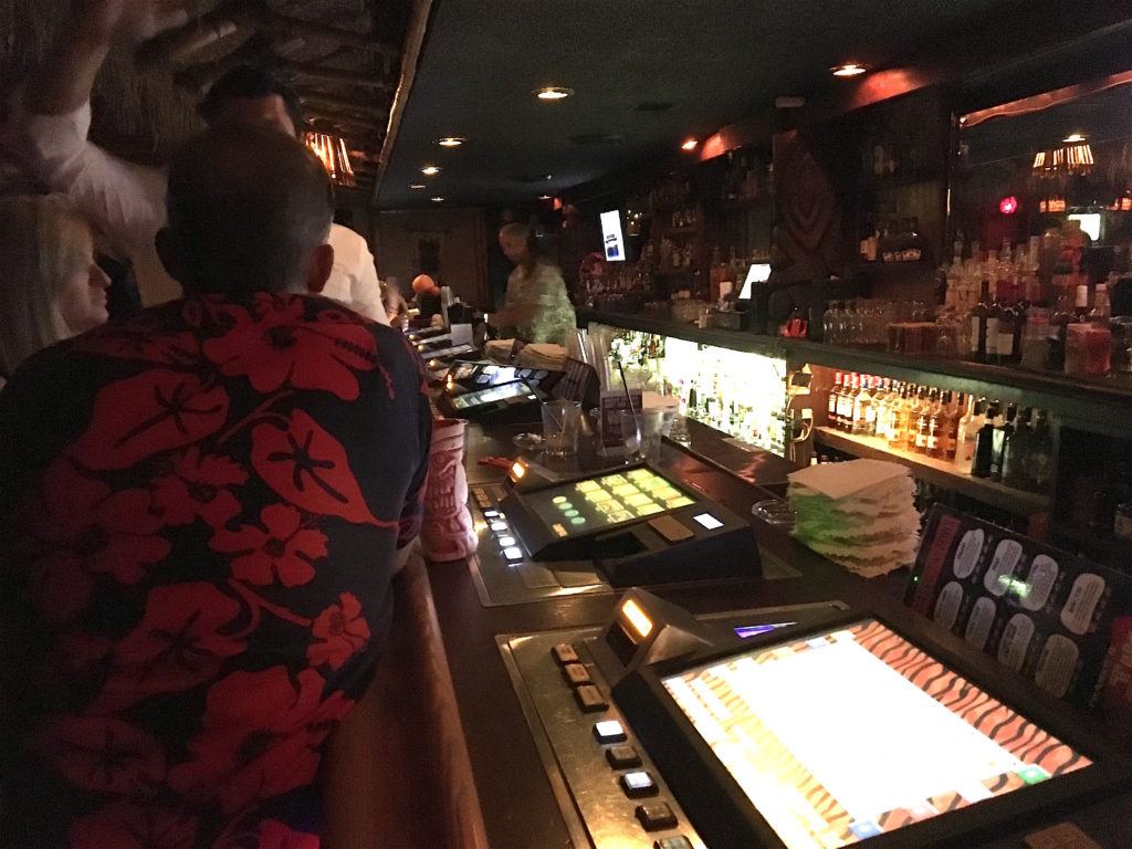 The bar at Frankie's Tiki Room
