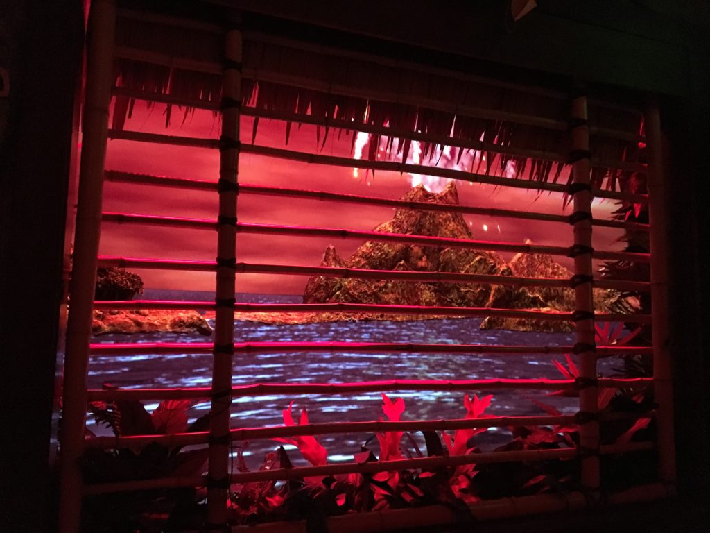 Volcano erupting at Trader Sam's