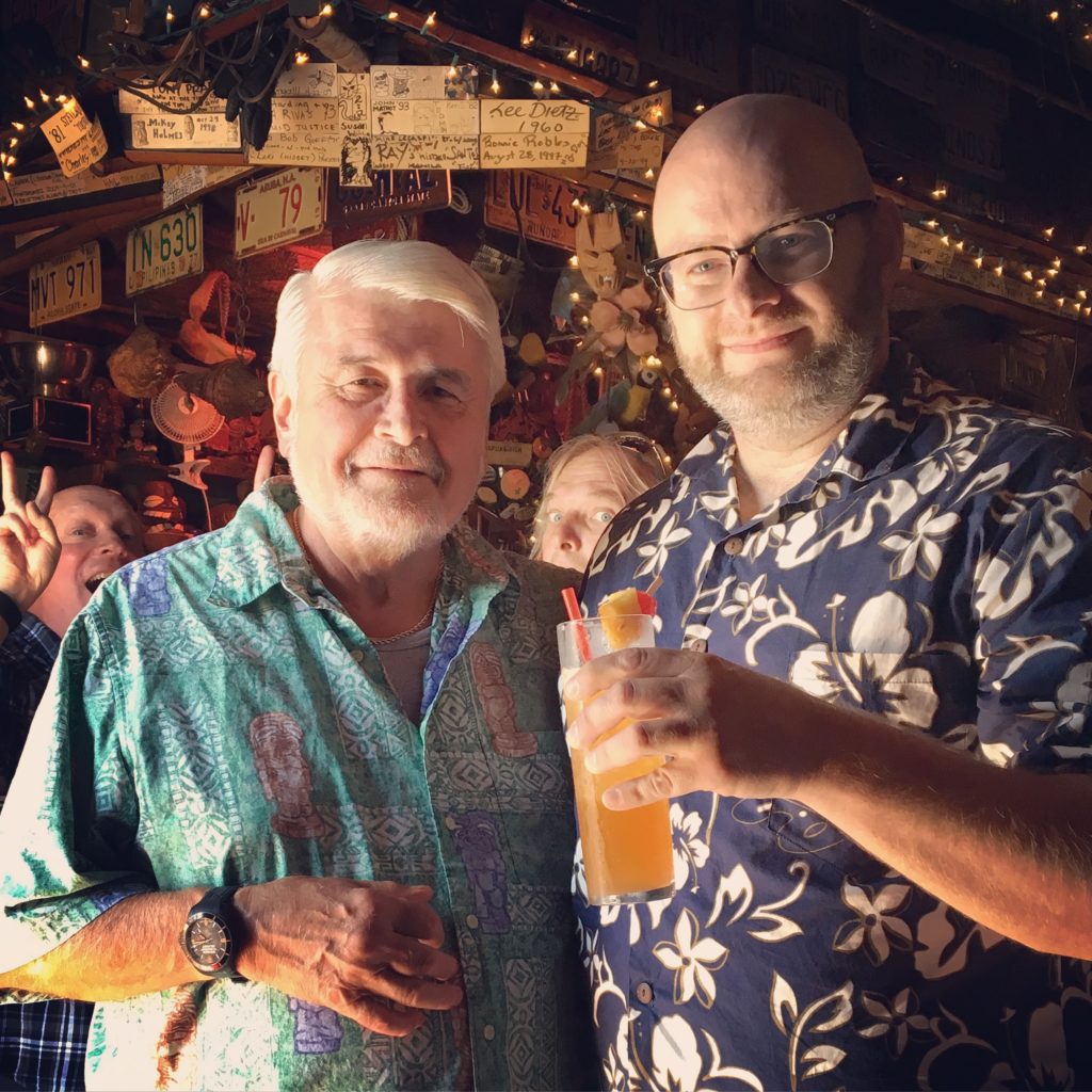 Ray with Mike Buhen the owner of Tiki Ti