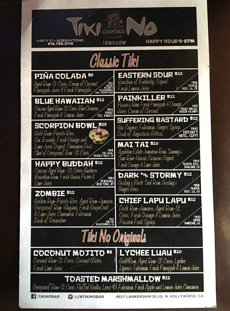 Tiki No menu