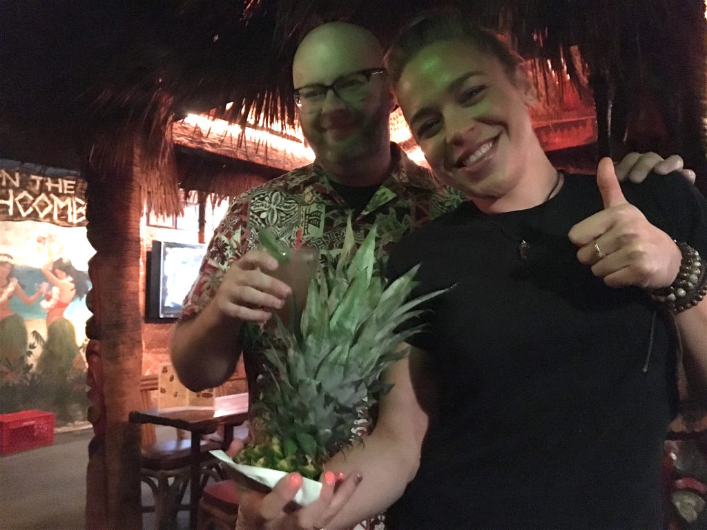 Ray with Jennifer the bartender at Don The Beachcomber