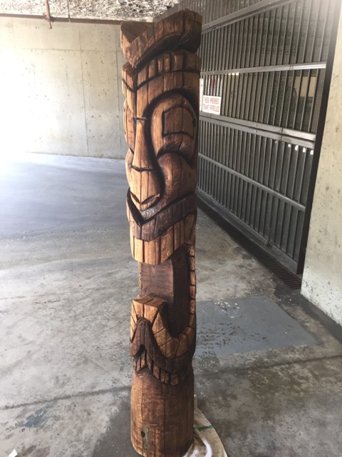A Tiki carved by Rod Moore