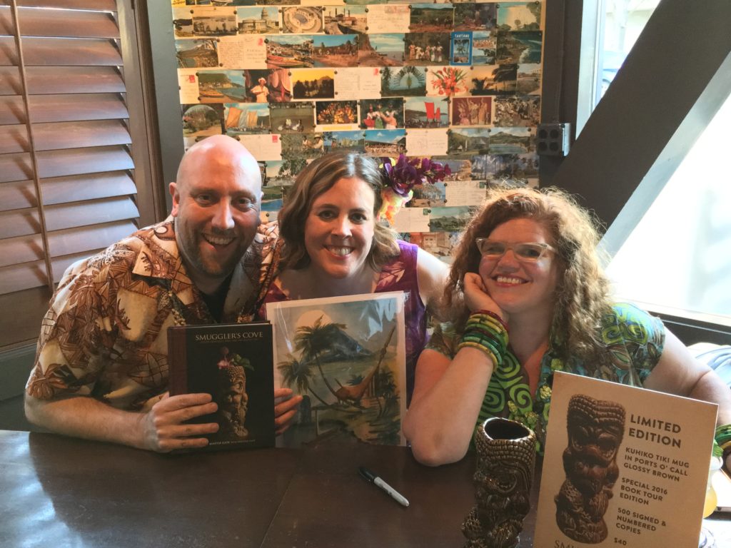 Rebecca, Martin and Dawn at The Smuggler's Cove Book Signing, Rumba Seattle