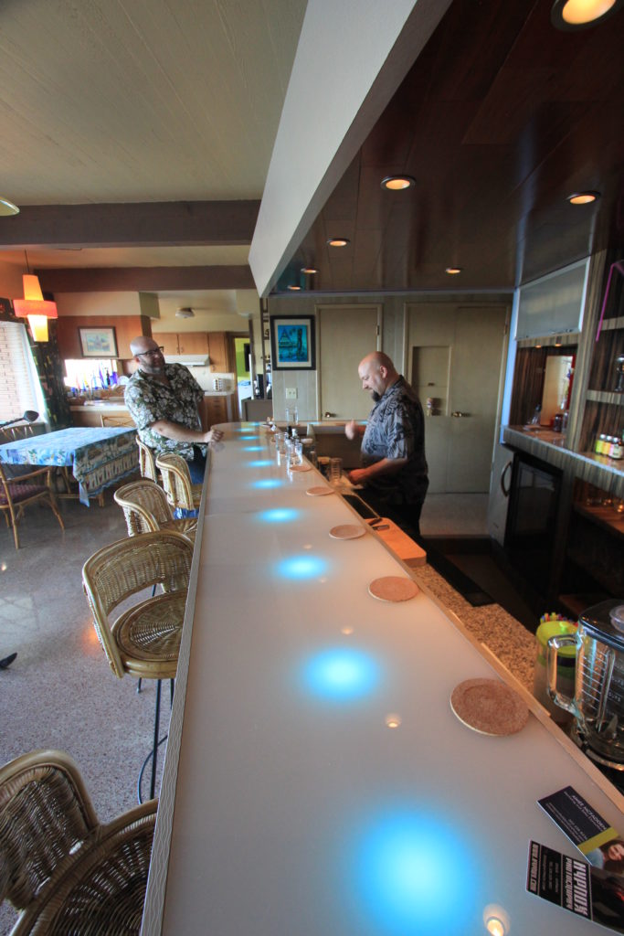 The bar at The Atomic Lounge