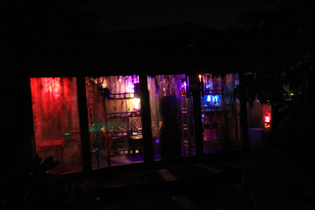 Doctor Voodoo's Tiki Temple at night