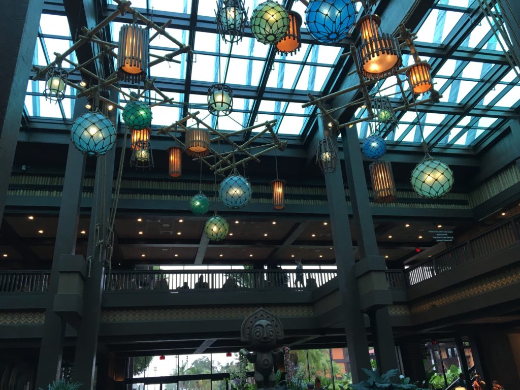 Main floor lamps at Disney's Polynesian Resort