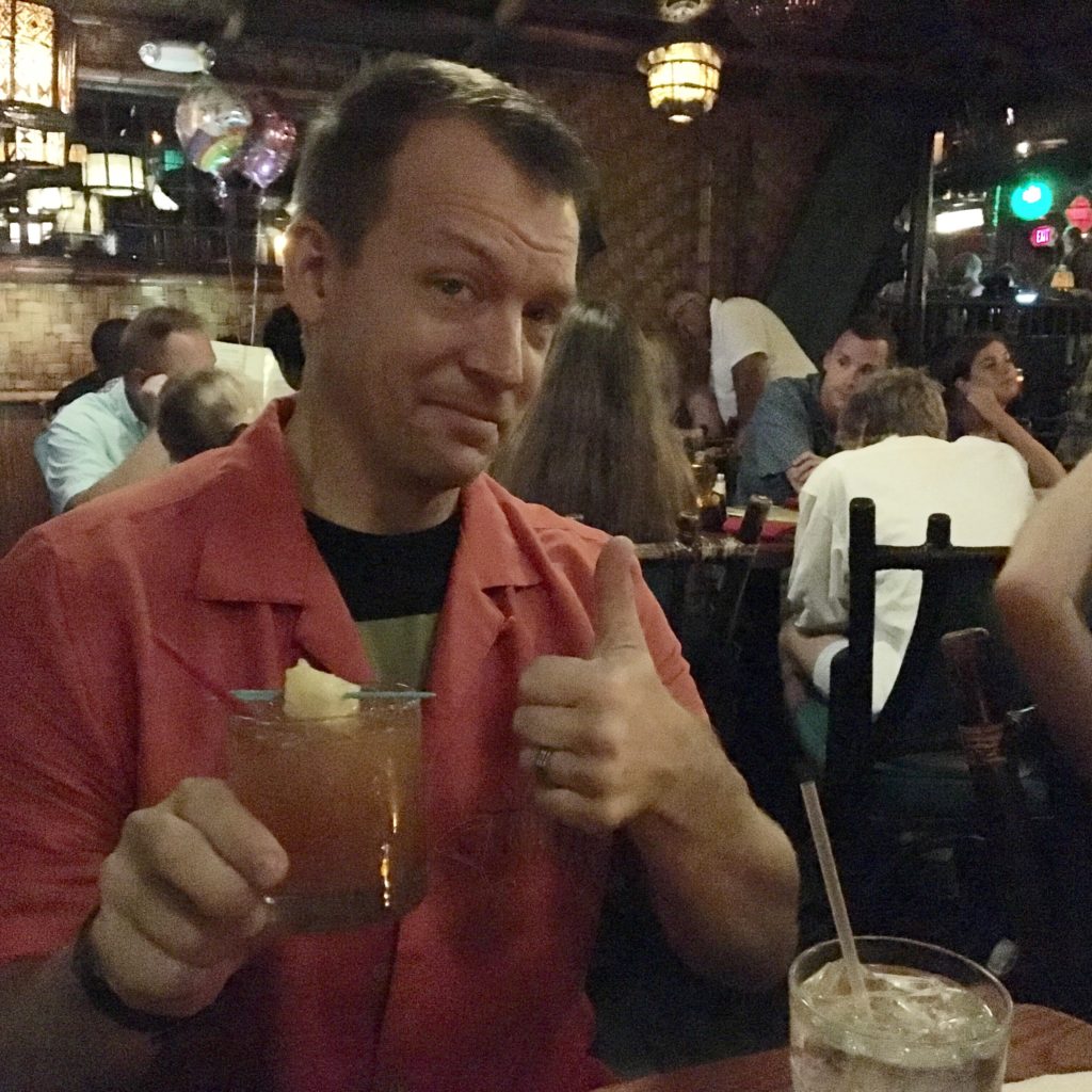 Dave with his Jet Pilot at The Mai Kai