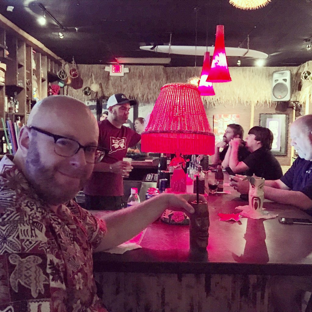 Ray with The Aku Aku Tiki drink