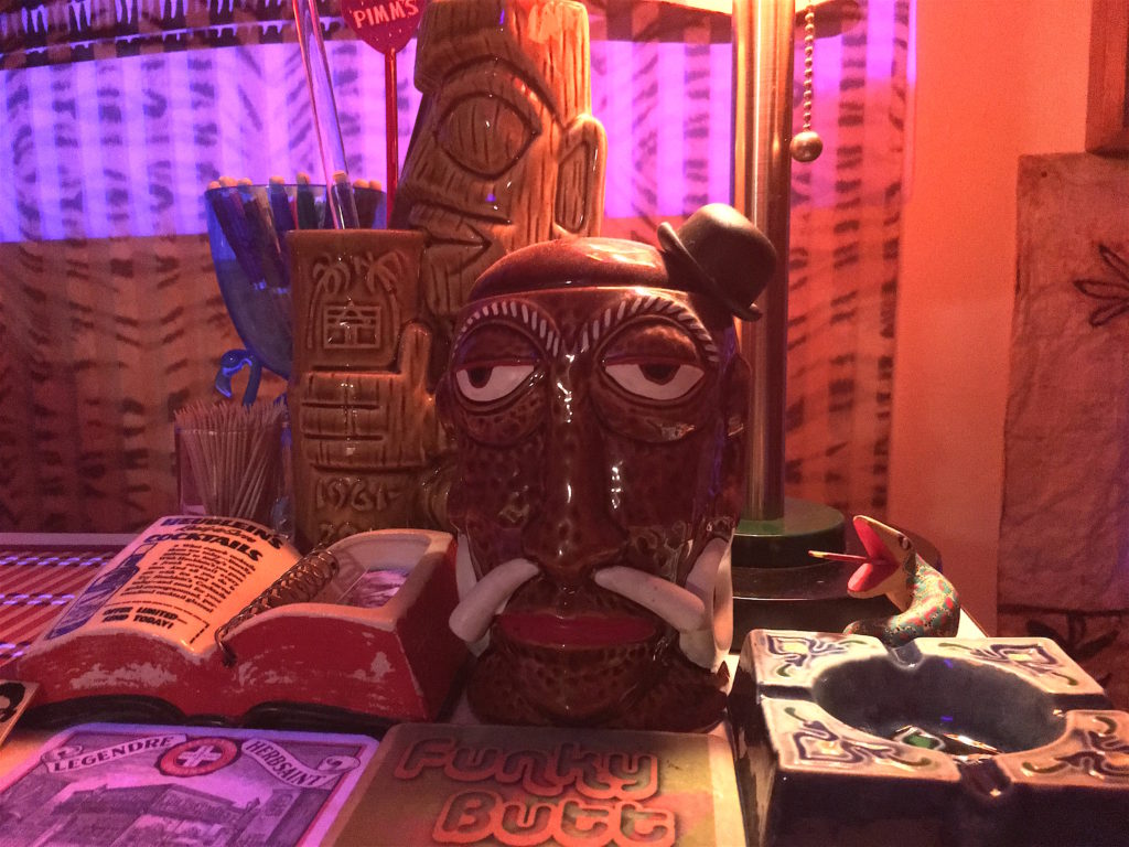 Tiki mug at The Blue Flamingo and Bowler Hat Club