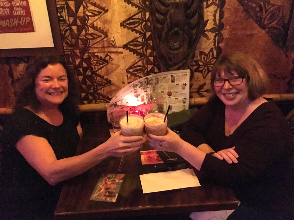 Nancy and Suzanne enjoying Painkillers