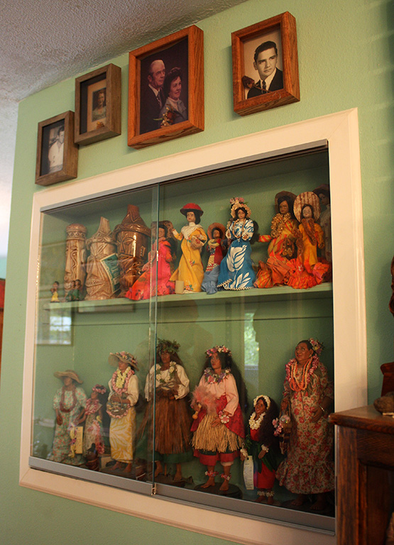 Doll collection at upstairs at The Fuzzy Smudge