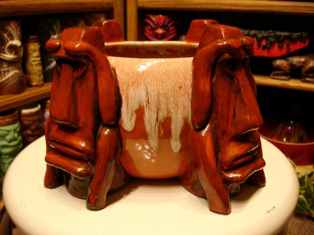 Moai Tiki bowl by Wendy Cevola