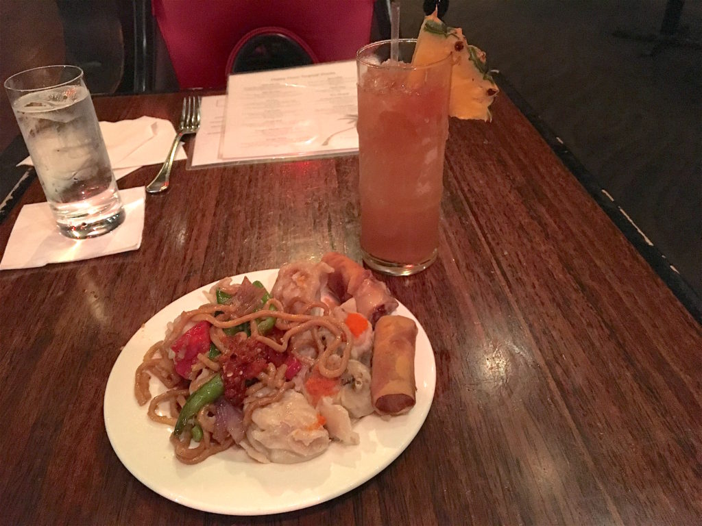 Happy hour buffet at The Tonga Room