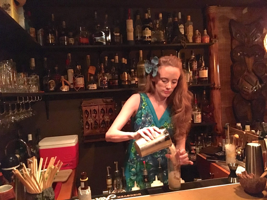 Humuhumu making Tiki drinks