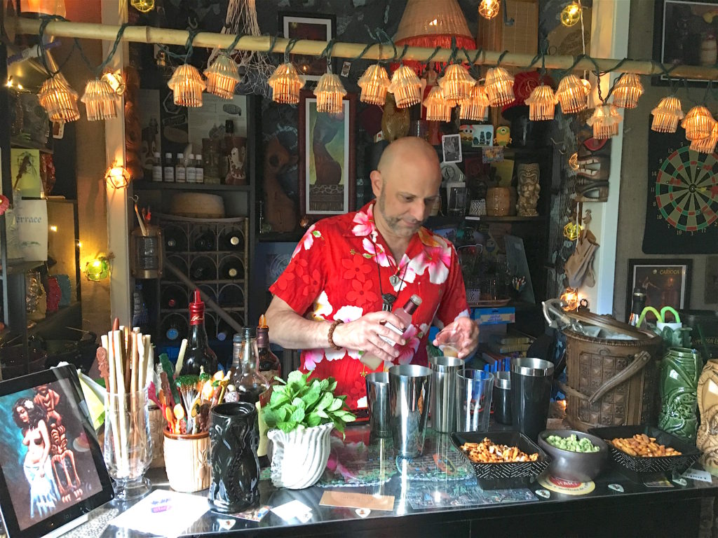 Buz making Mai Tais at The Alta Tiki Lounge