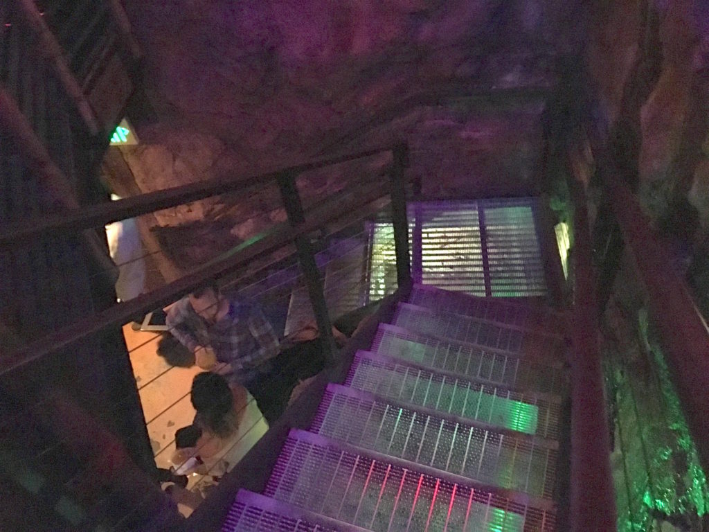 Going downstairs at Smuggler's Cove