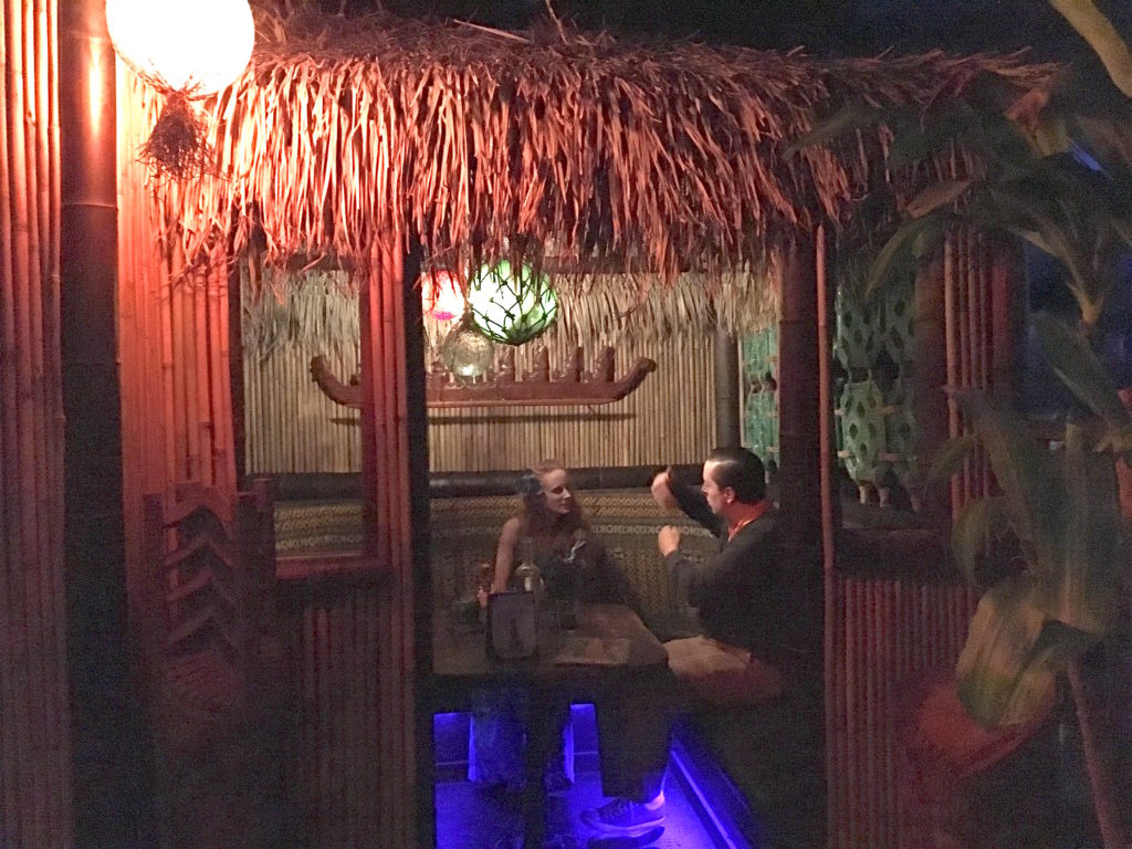 Humuhumu and Brian in the hut at Pagan Idol