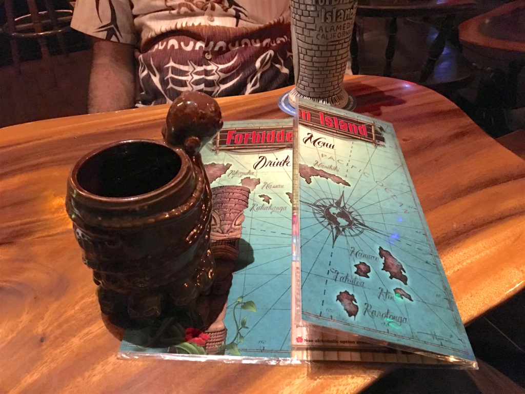 Forbidden Island cocktail menu