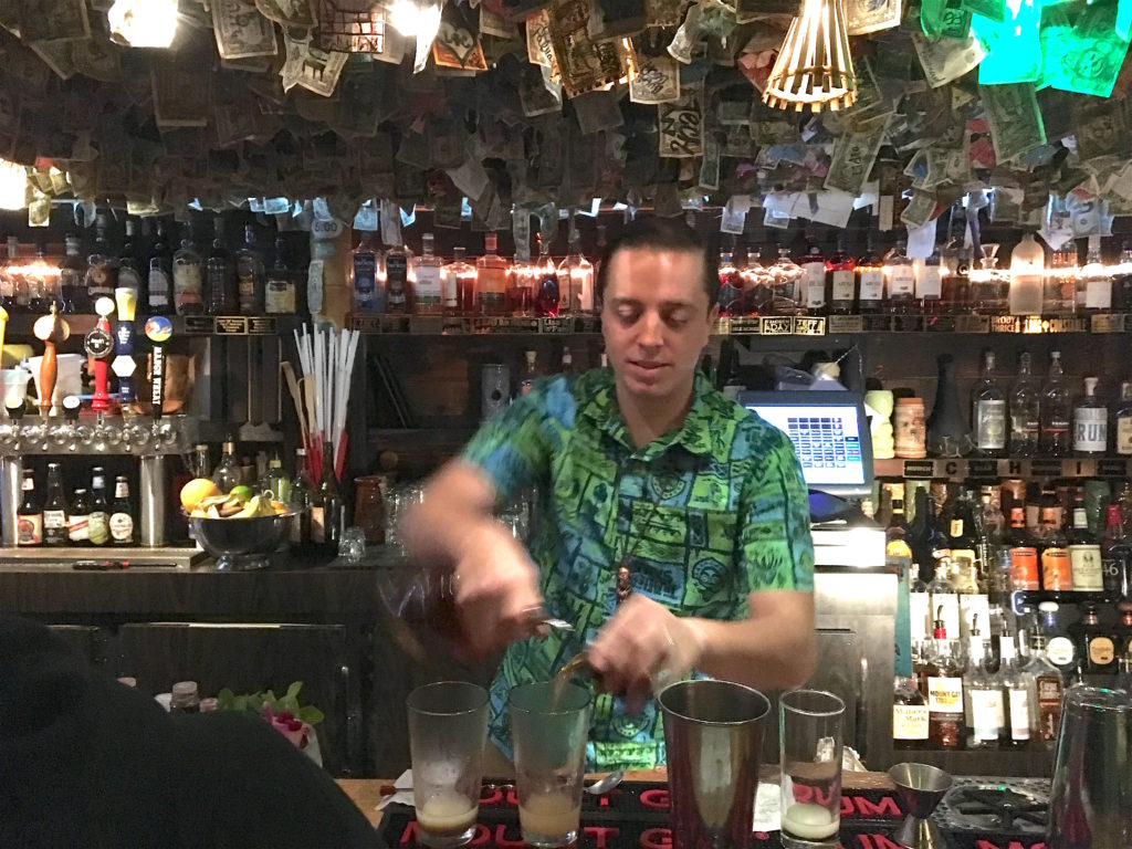 Brian Rechenmacher bartender at Forbidden Island