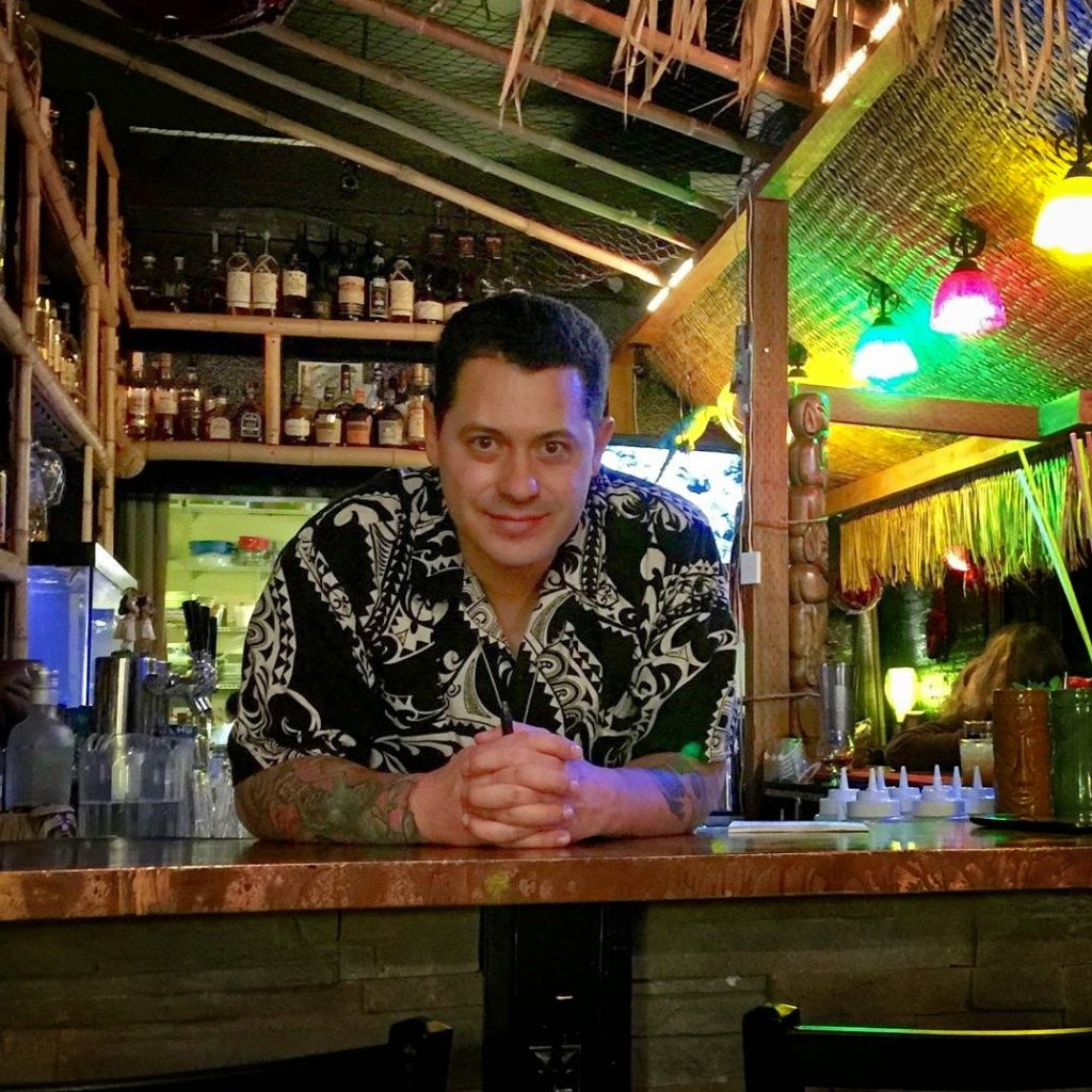 Jason Alexander behind the bar at Tacoma Cabana