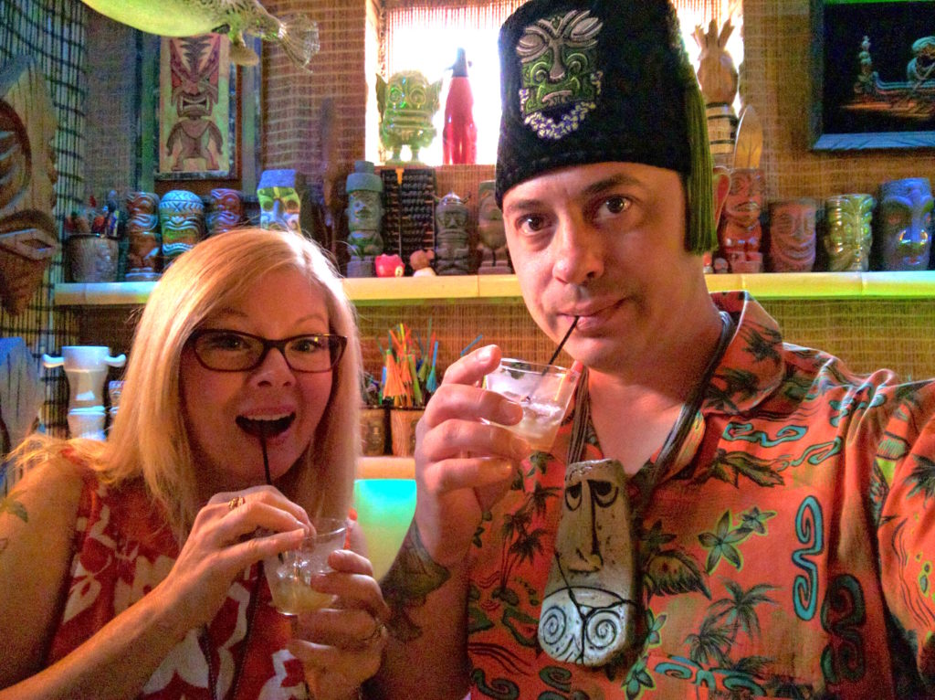 Jason and Robyn at Munktiki Manor Mai Tai Making for Tiki Kon 2016!!!