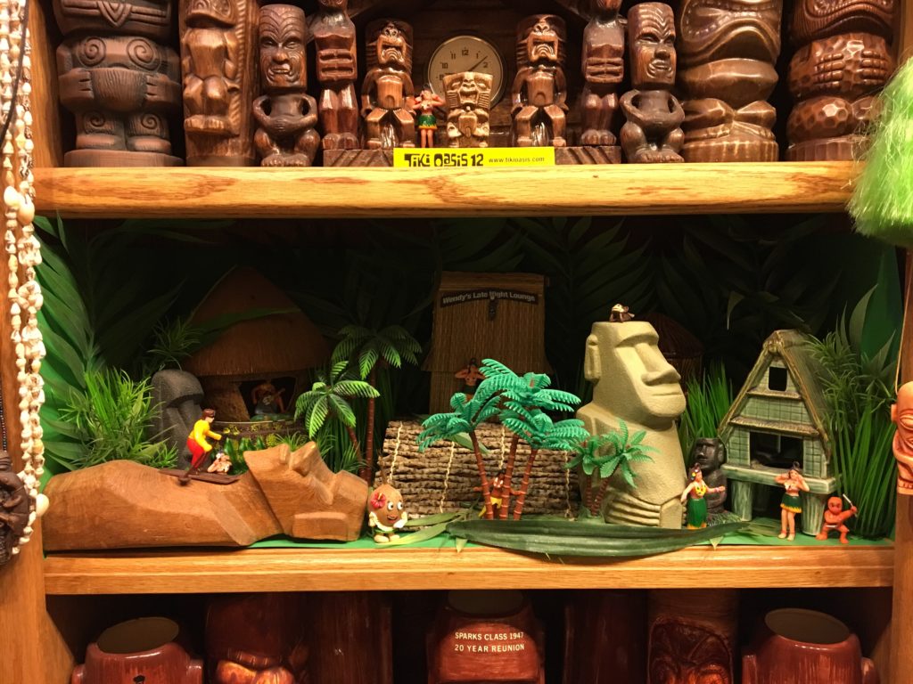 Miniature Tiki Scene