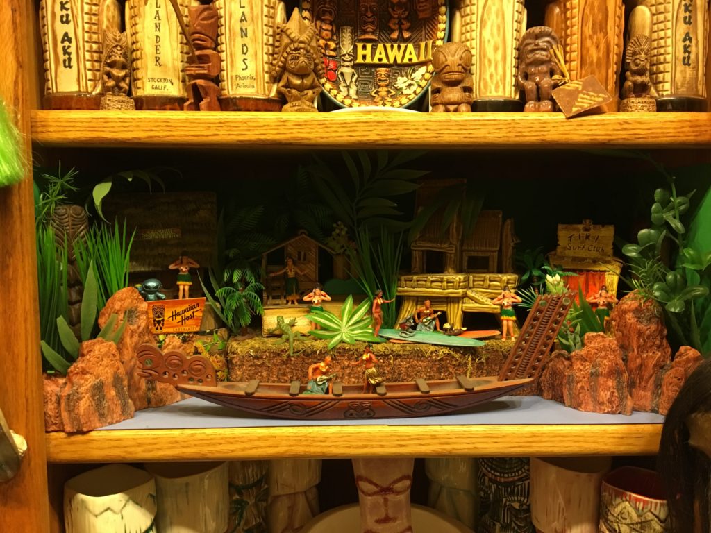 Miniature Tiki Scene