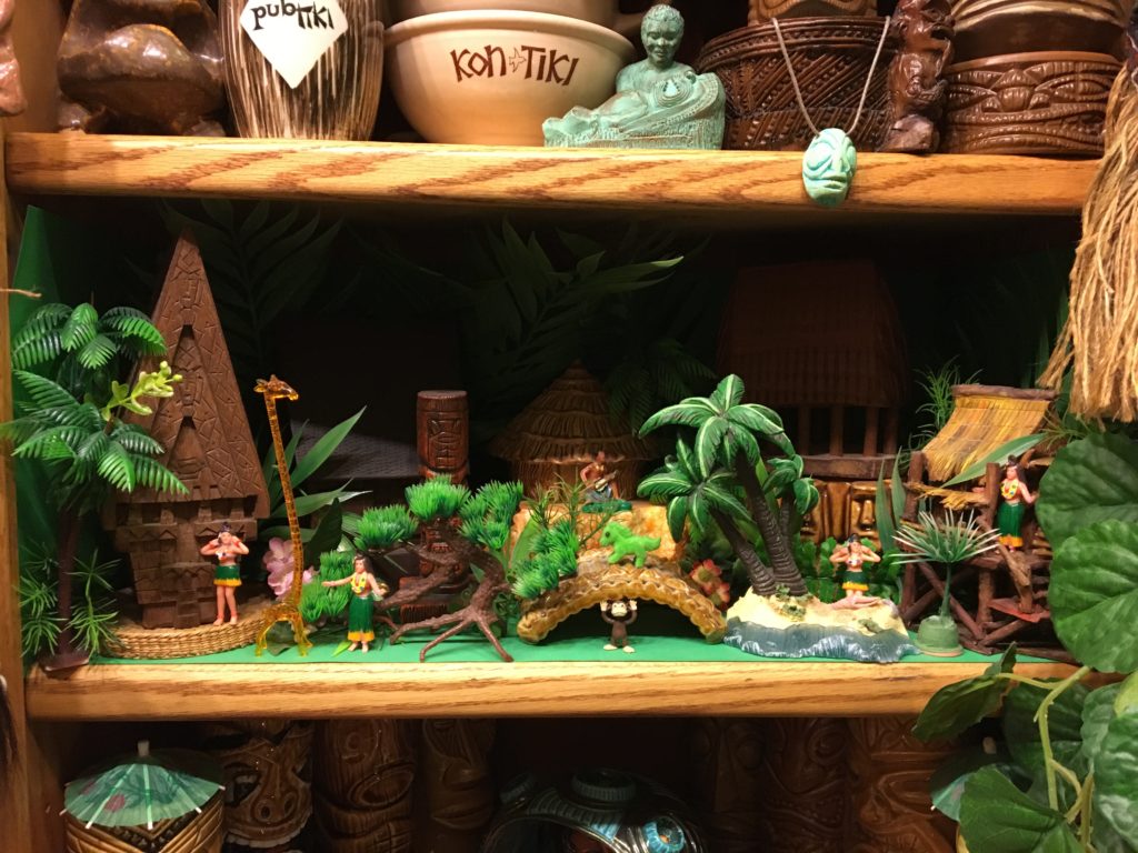 Miniature Tiki Scene
