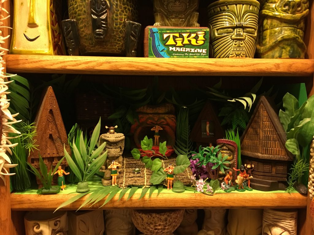 Miniature Tiki Scene