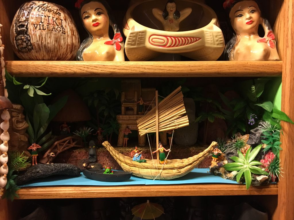 Miniature Tiki Scene