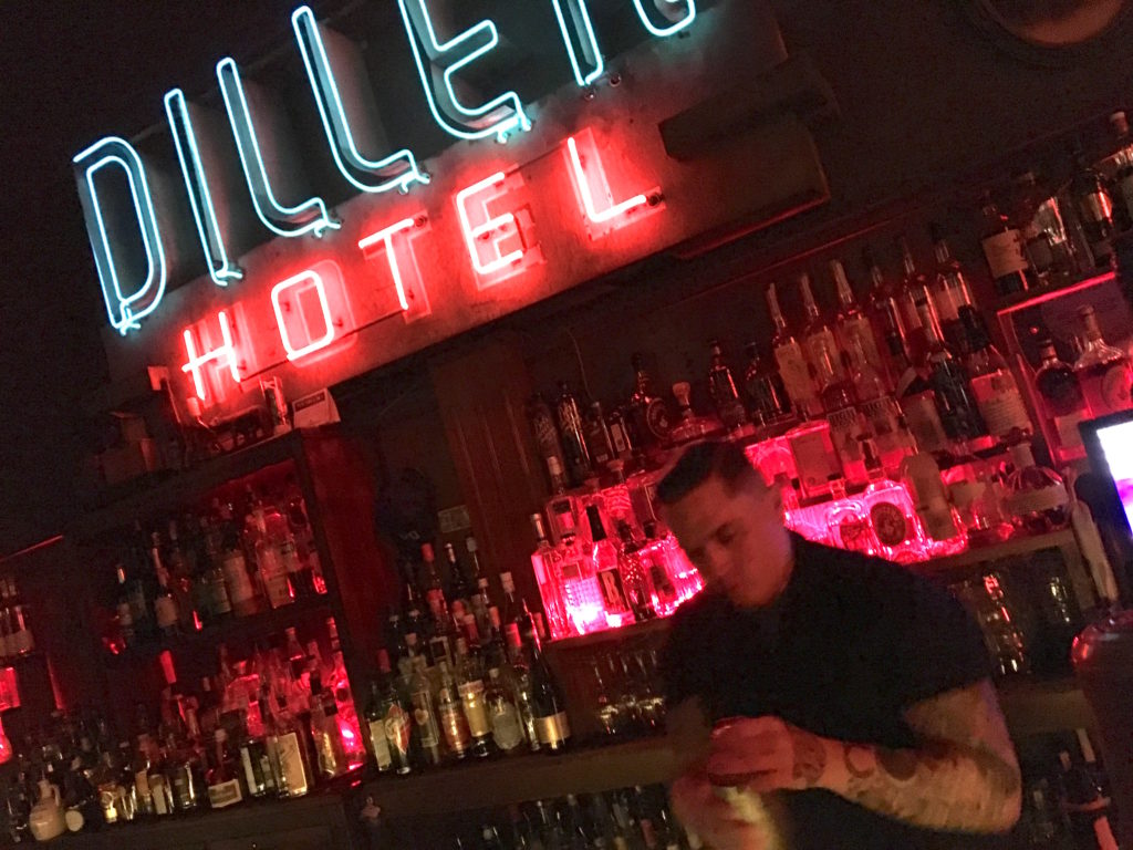 Justin making drinks at The Diller Room