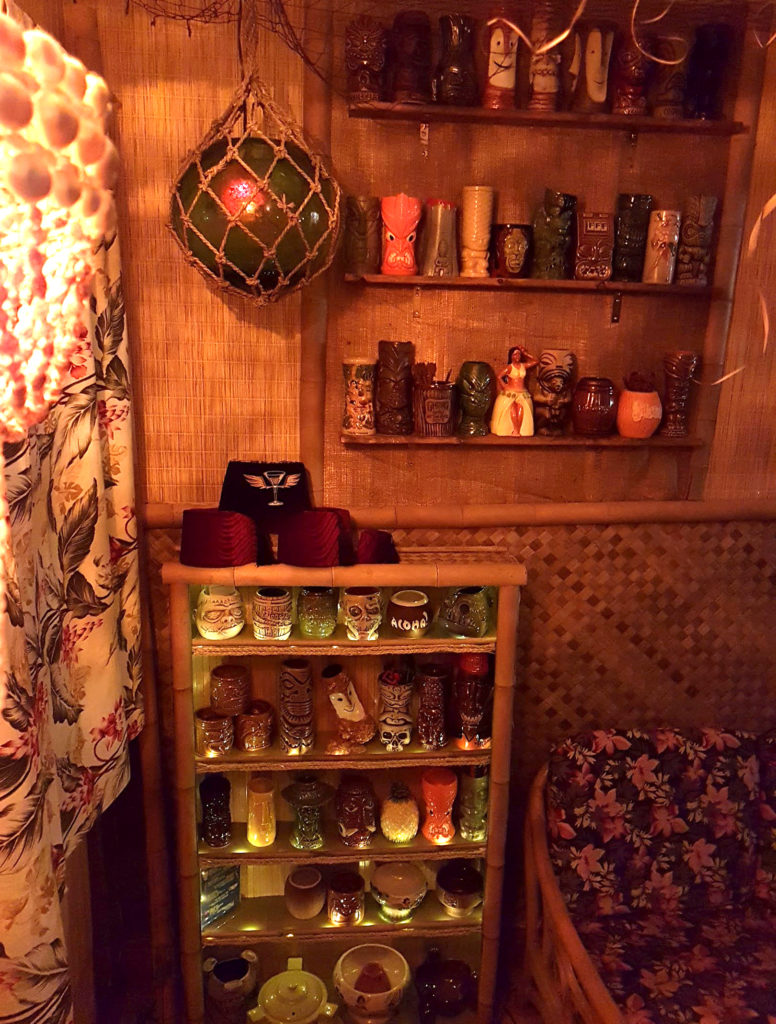 Tiki mug collection at the Lime Lounge