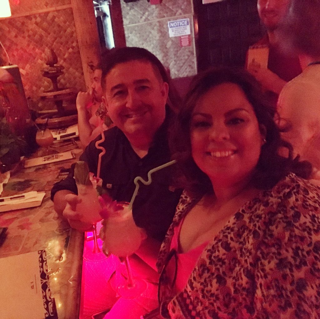 Angelina and Antonio enjoying their Pod Thai's at Bootlegger Tiki