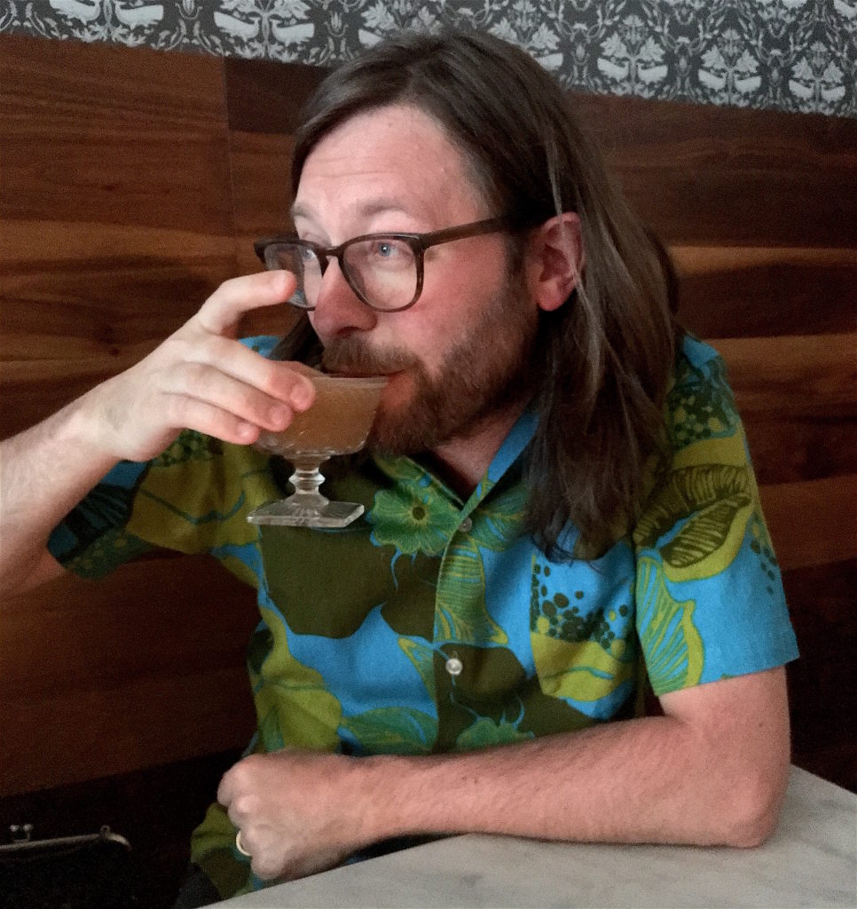 Robb sipping a Ubatube Diaquiri