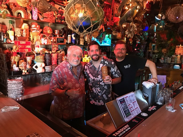 Brandon Giraldez with Mike Sr. and Mike Jr. at Tiki Ti